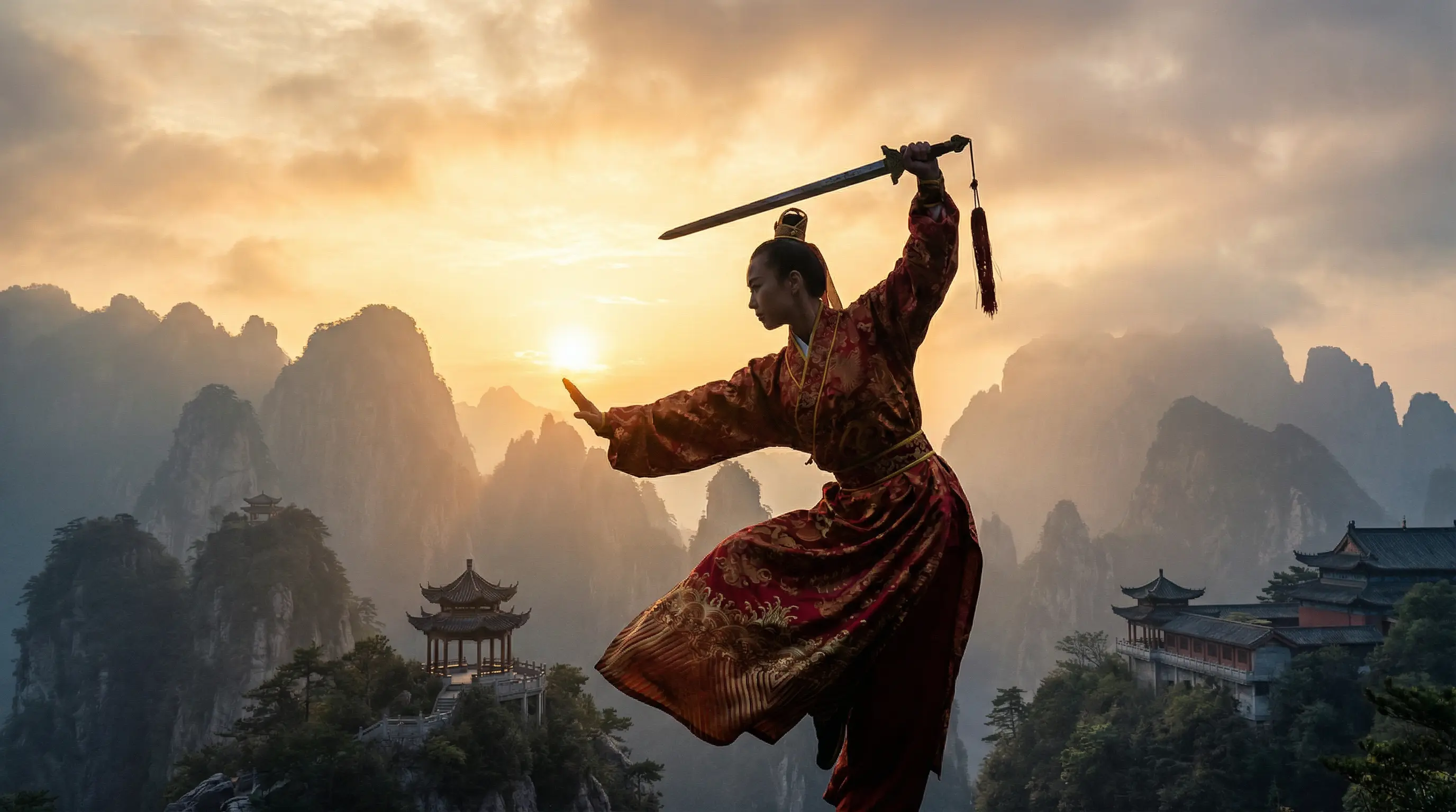 无颜之月增删带翻译樱花 武术表演视频封面